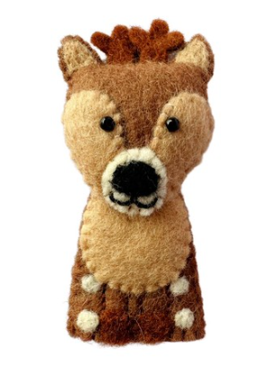 Deer Felt finger Puppet 1pc