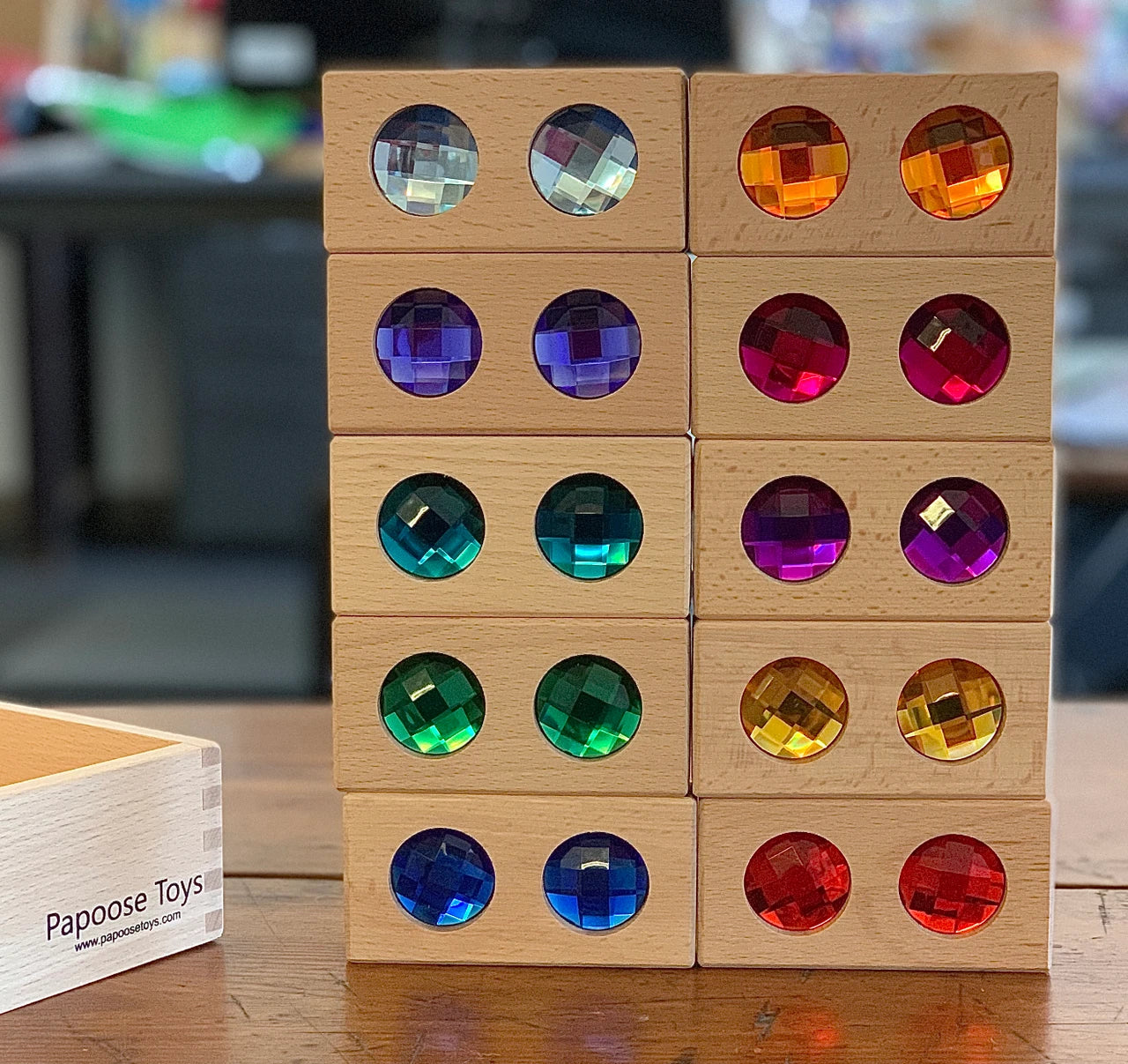 Double Gem Wooden Blocks - 20pc