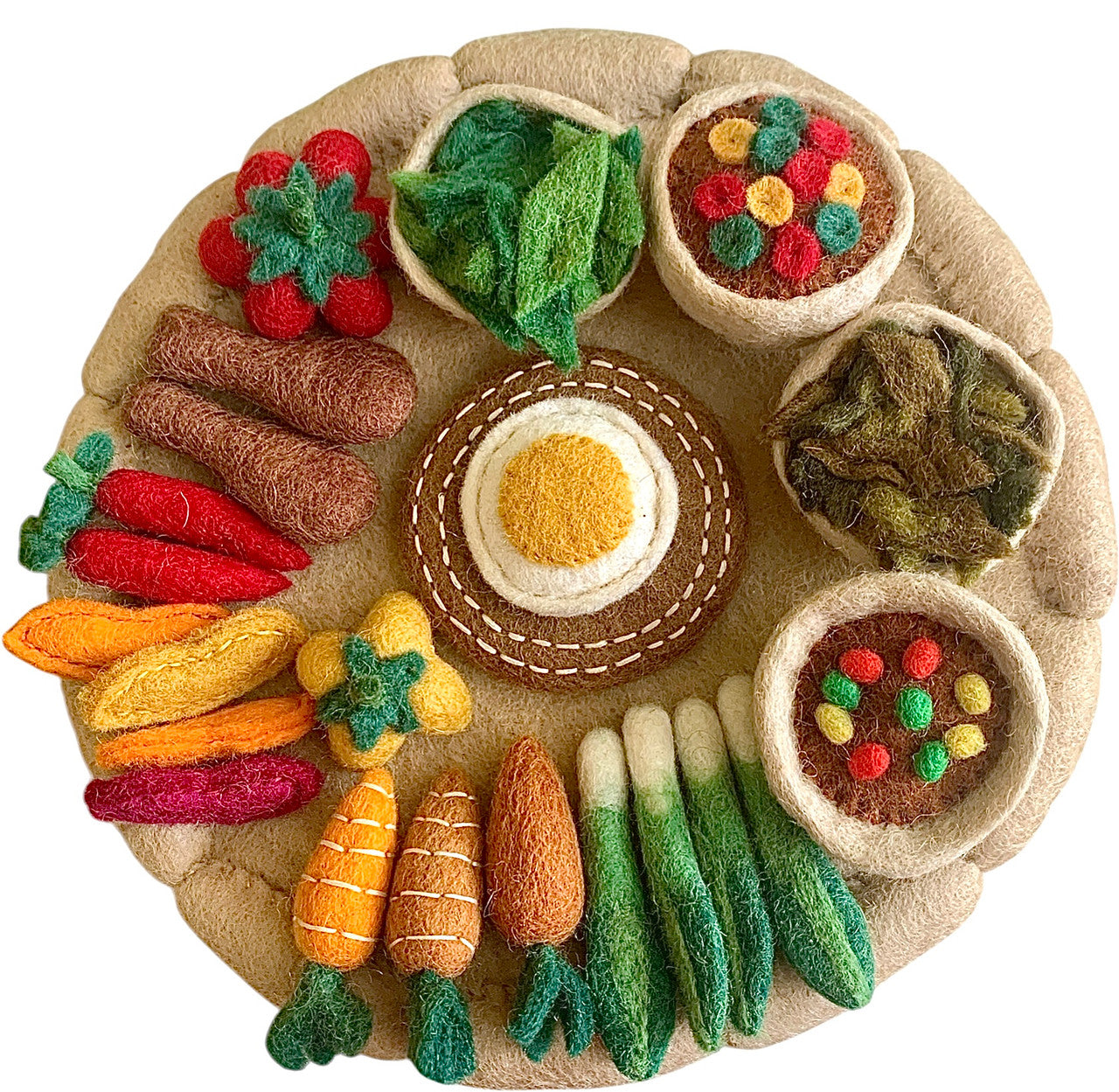 Ethiopian Felt Food Set/23pc
