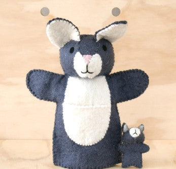 Grey Kangaroo Hand Puppet