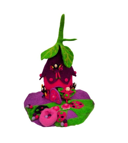 Hot Pink Fairy House (with attached play mat)