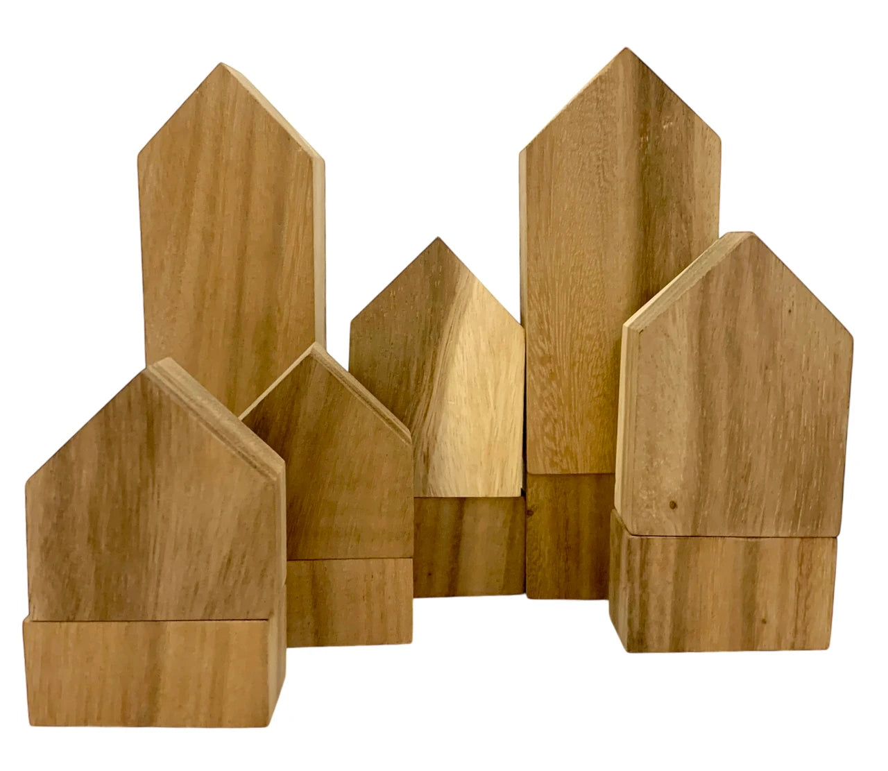 Natural House Blocks - 12pc