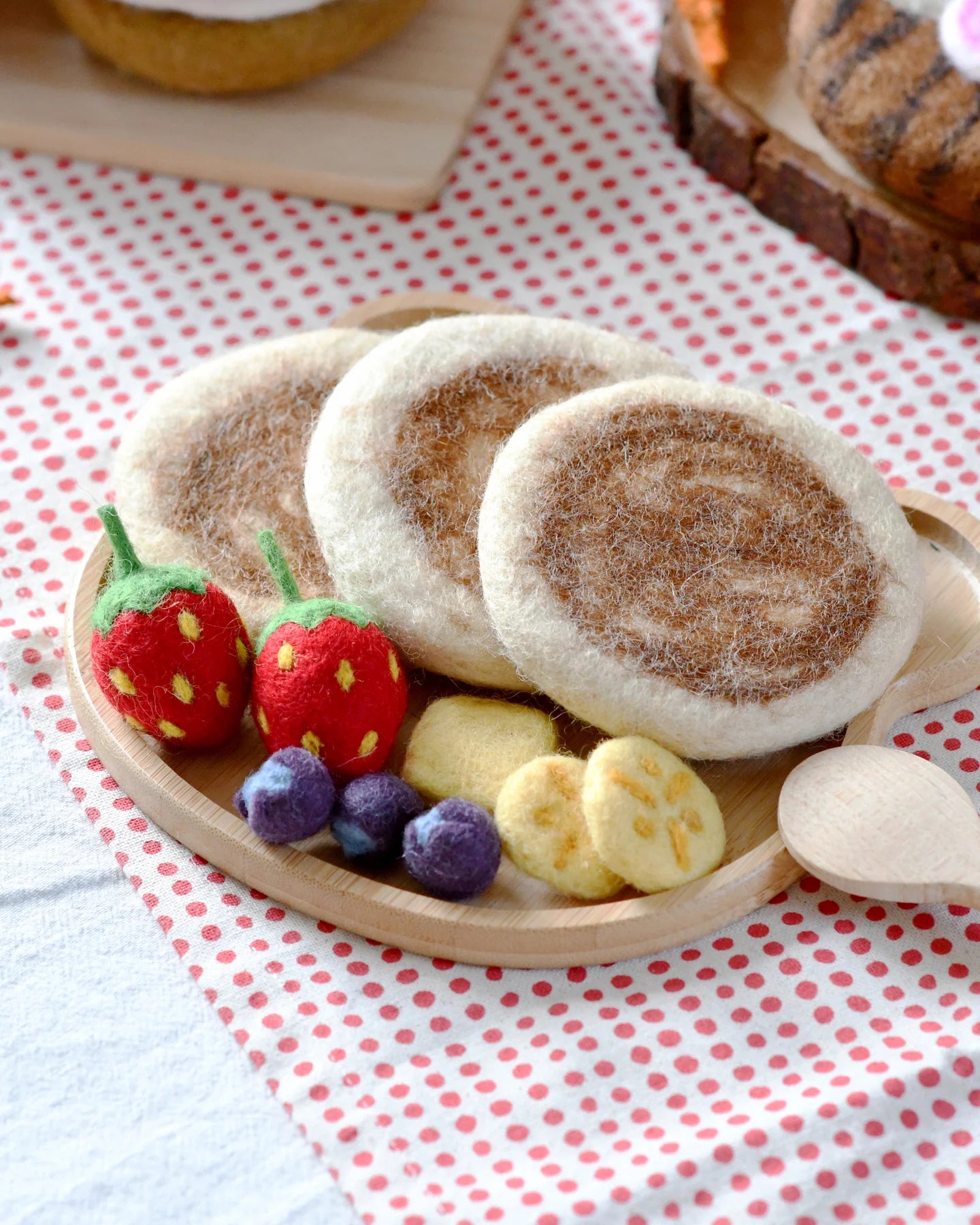 Pancake Stack & Fruit Set - Felt