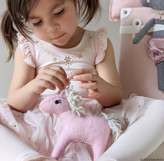 FELT - Pink Unicorn Toy & Thelma the Unicorn Board Book