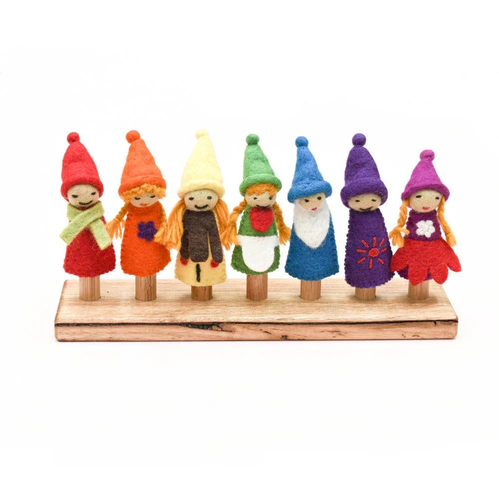 Rainbow Colourful Gnomes - Finger Puppets