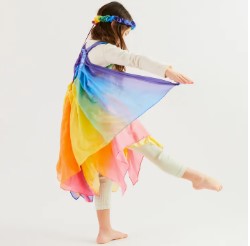 Silk Rainbow Wings for Fairy Dress Up