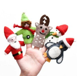 Christmas Santa, Finger Puppet Set