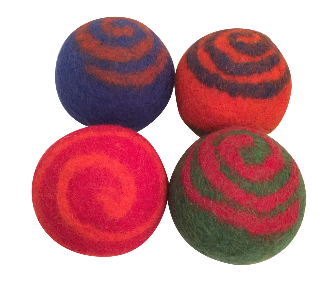 Spiral Hand Felted Ball 7cm - 1pc