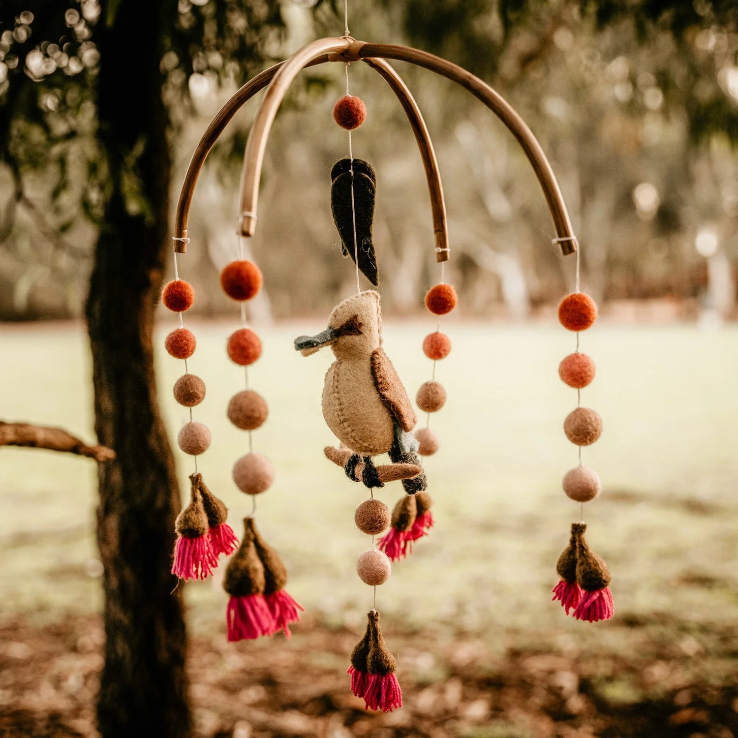 Kookaburra with Gum Blossom Nursery Mobile - Tara Treasures