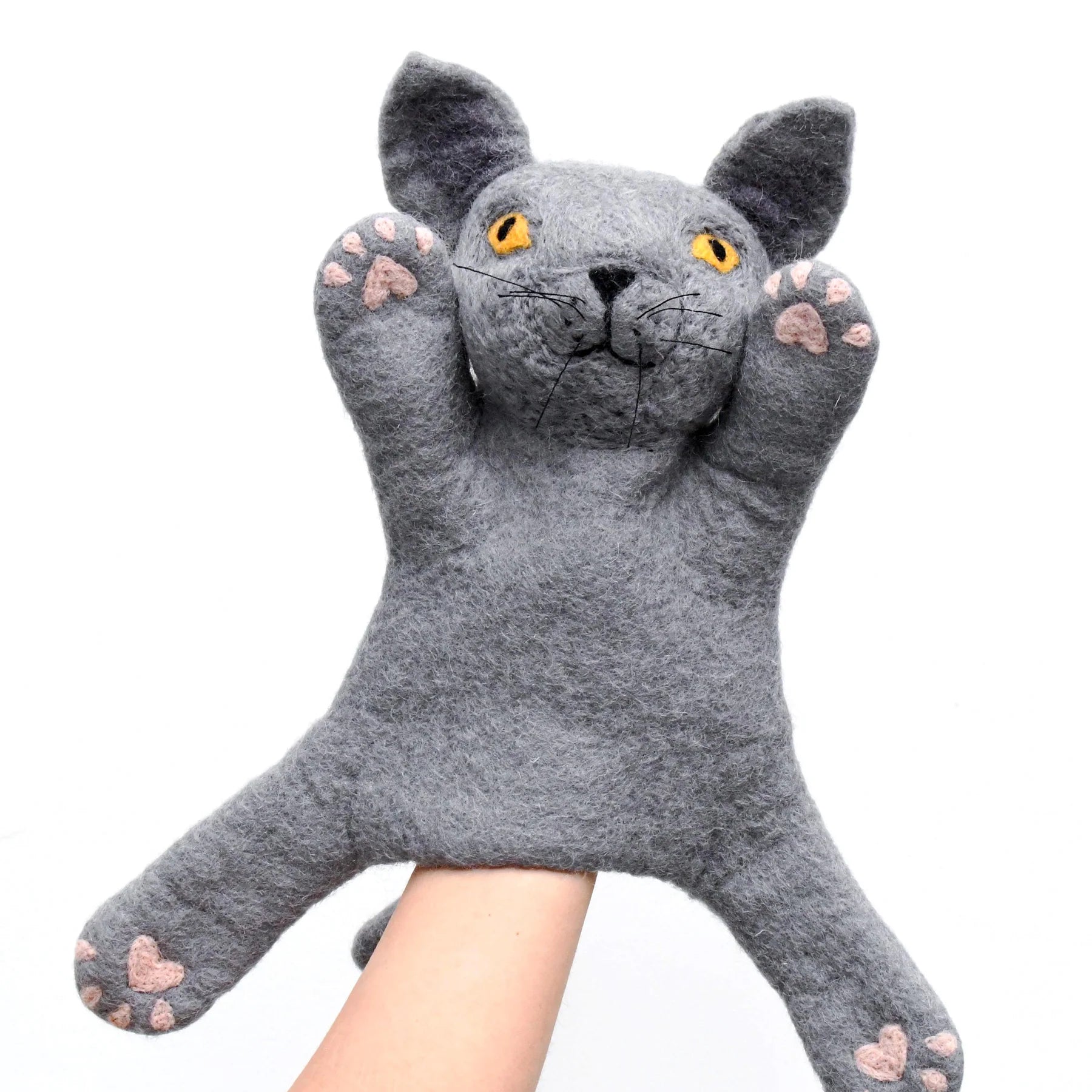 Felt British Shorthair Cat - Hand Puppet