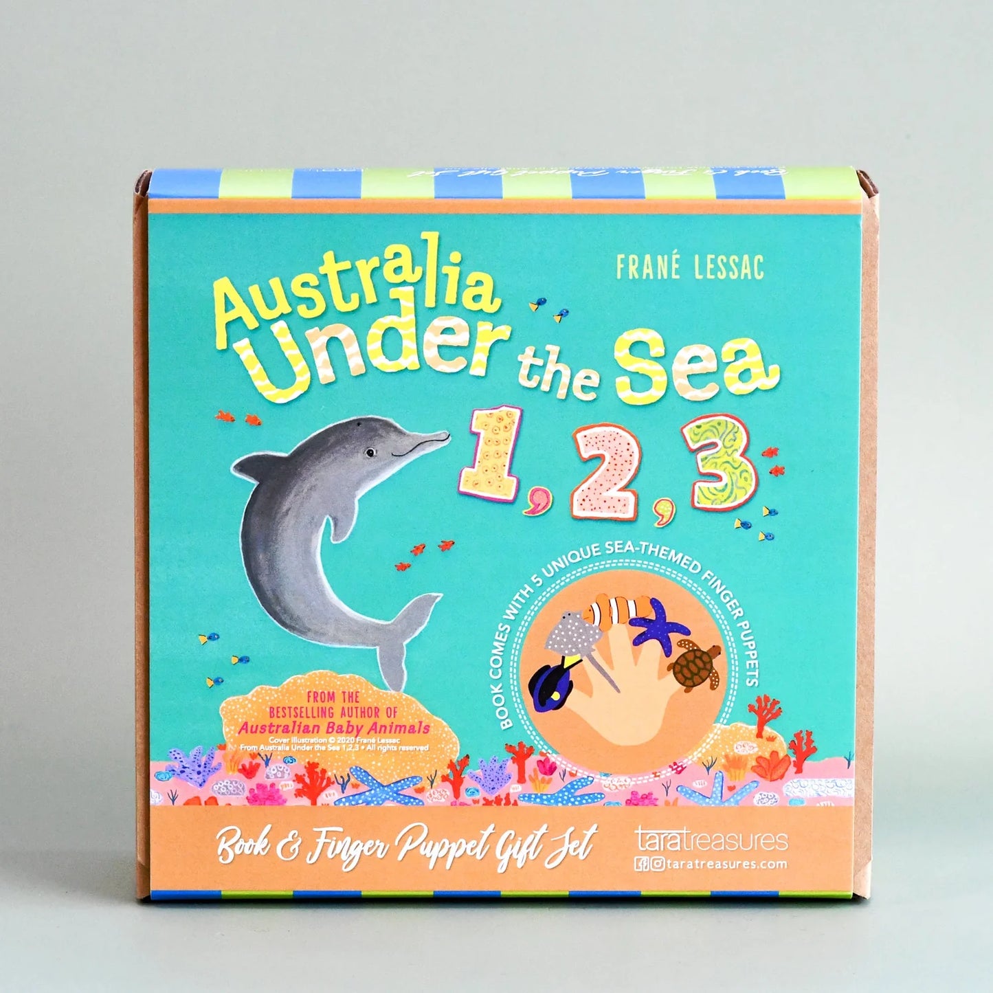 Australia Under the Sea 1, 2, 3 Finger Puppets & Book