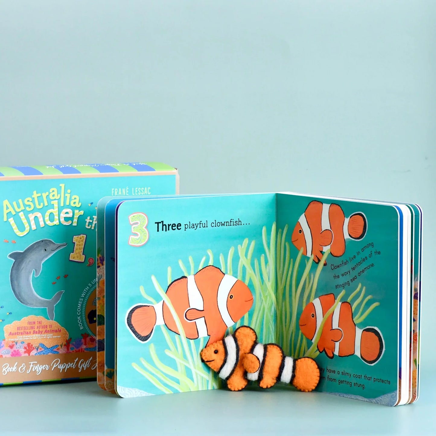 Australia Under the Sea 1, 2, 3 Finger Puppets & Book