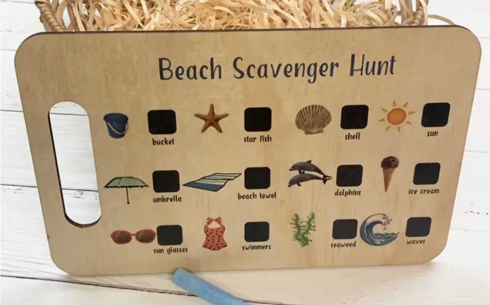 Scavenger Hunt Board - Beach