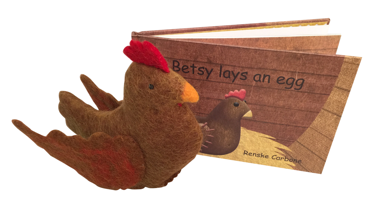 Betsy lays an Egg - book + toy