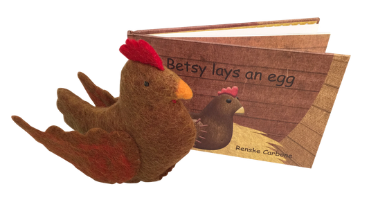 Betsy lays an Egg - book + toy