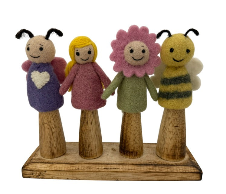 BOXED Garden Creatures Finger Puppets/4pc