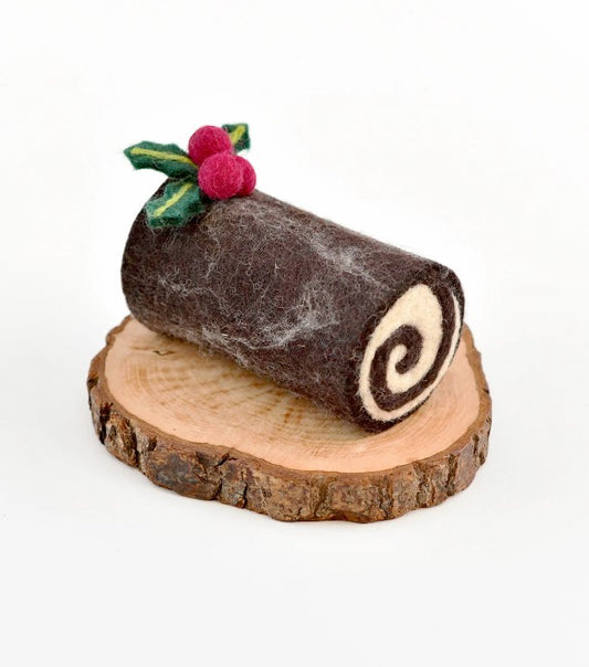 Felt Christmas Yule Log Cake