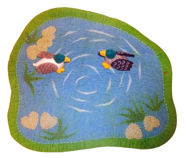 Duck Pond Mat - 2 Ducks included - 60 x 55cm