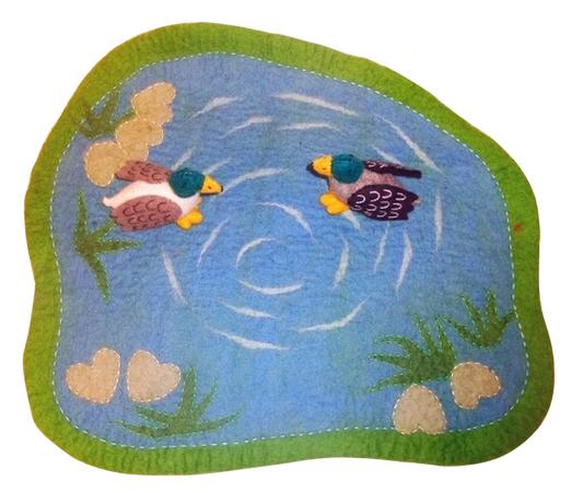 Duck Pond Mat - 2 Ducks included - 60 x 55cm