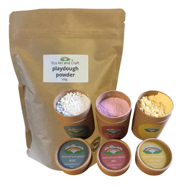 Eco Art & Crafts - ECO PLAYDOUGH POWDER AND PAINT KIT: GLUTEN FREE PLAYDOUGH