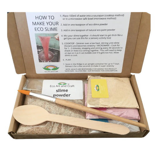 Eco Art & Craft - ECO SLIME KIT - CREATE YOUR OWN NATURAL RAINBOW SLIME: