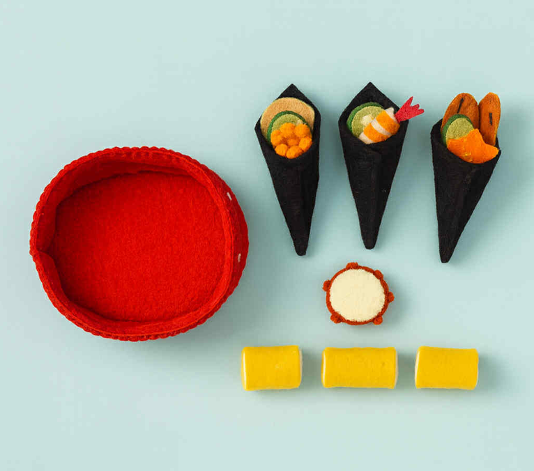 Eggrolls and Sushi Cones - 16pc (Felt)