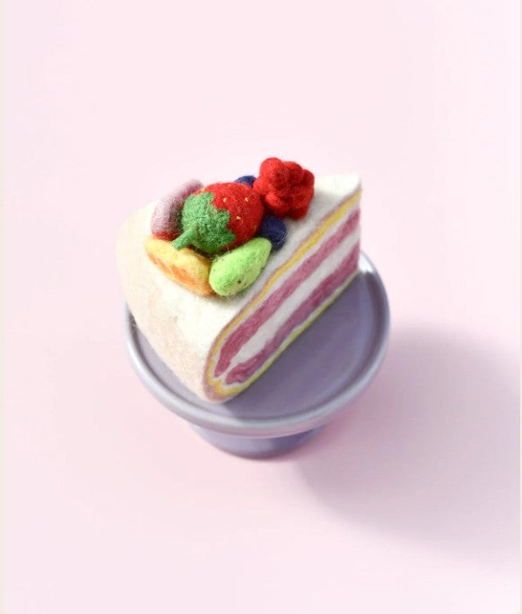 Fresh Fruit Torte Slice (Felt)