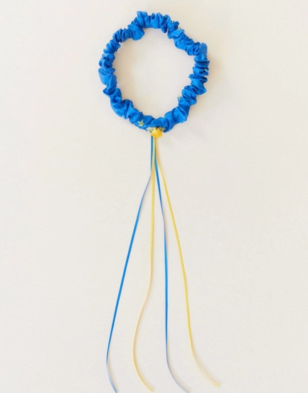 Garland - silk Headband for Dress Up - Blue Starry Night
