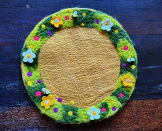 Spring Play Mat with Attached Flowers