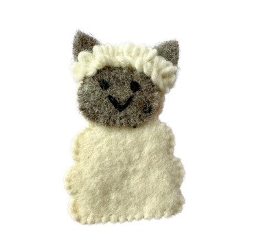 Little Lamb Felt finger Puppet 1pc
