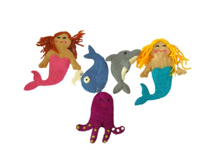 Mermaids and Friends - Finger Puppets