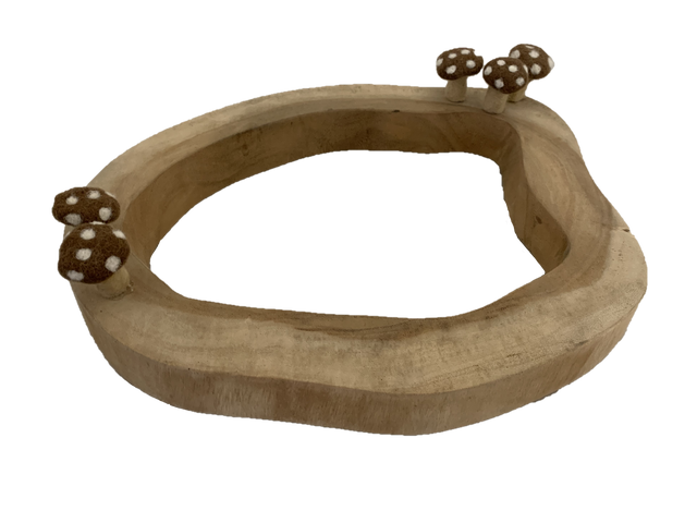 Natural Ring with 5 attached Mushrooms