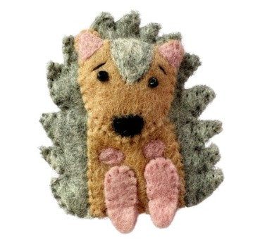 Porcupine Felt finger Puppet 1pc