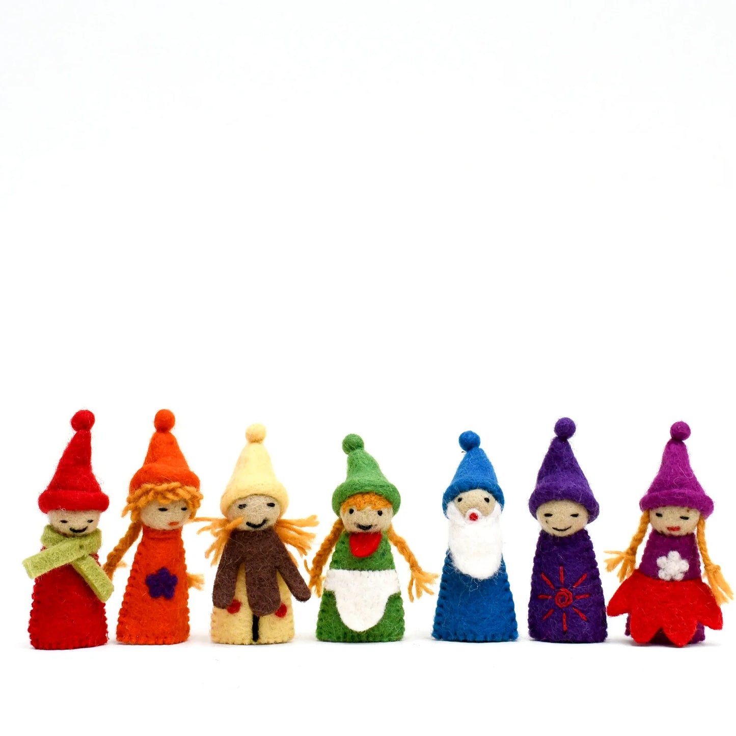 Rainbow Colourful Gnomes - Finger Puppets