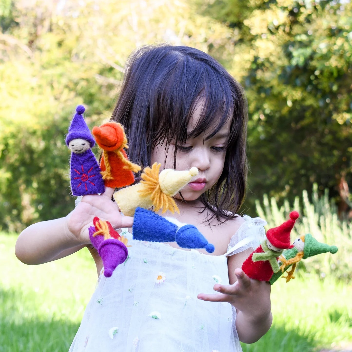 Rainbow Colourful Gnomes - Finger Puppets