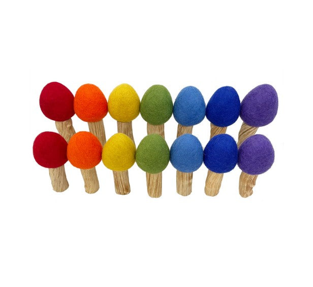 Rainbow Small & Medium Trees -14pc