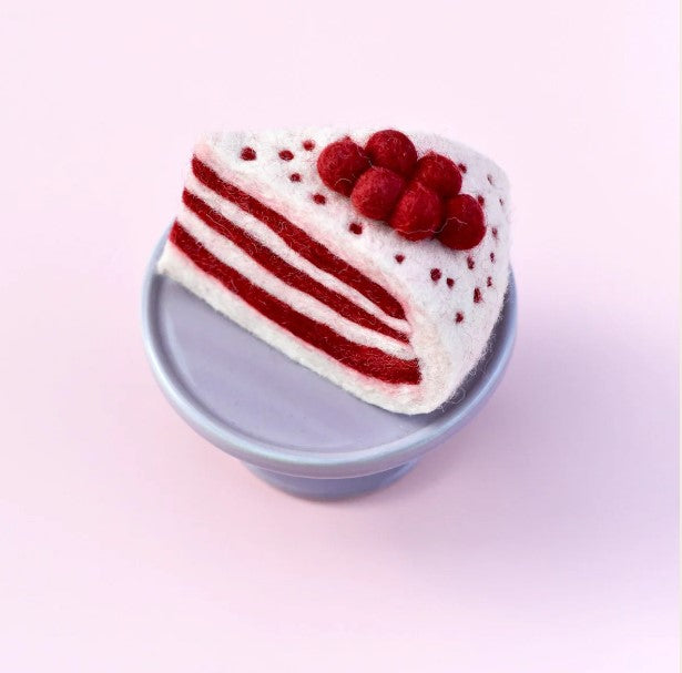 Felt Red Velvet Cake Slice