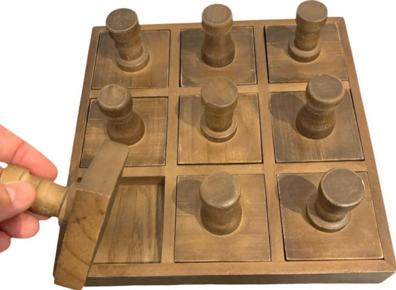 Wooden Hand Crafted - Square Stamper Set/10pc