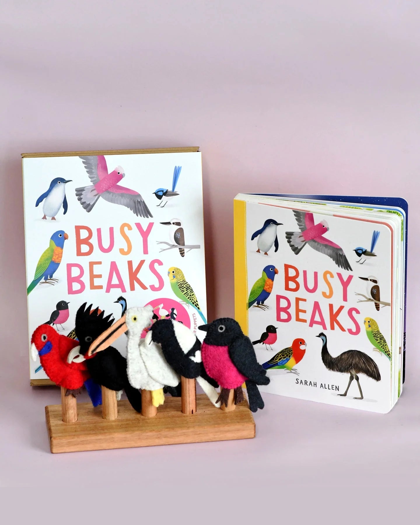 Busy Beaks Finger Puppets and Book