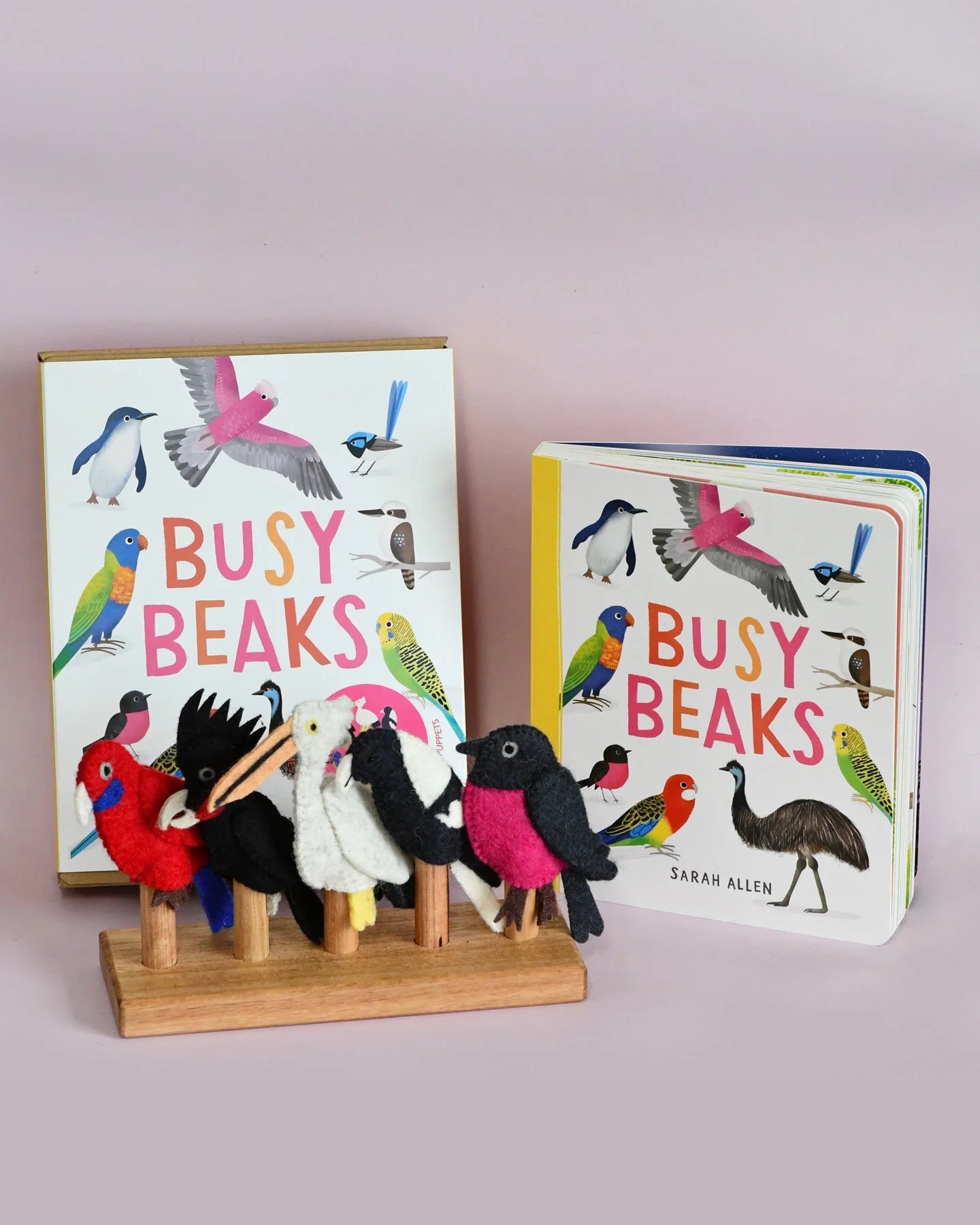 Busy Beaks Finger Puppets and Book