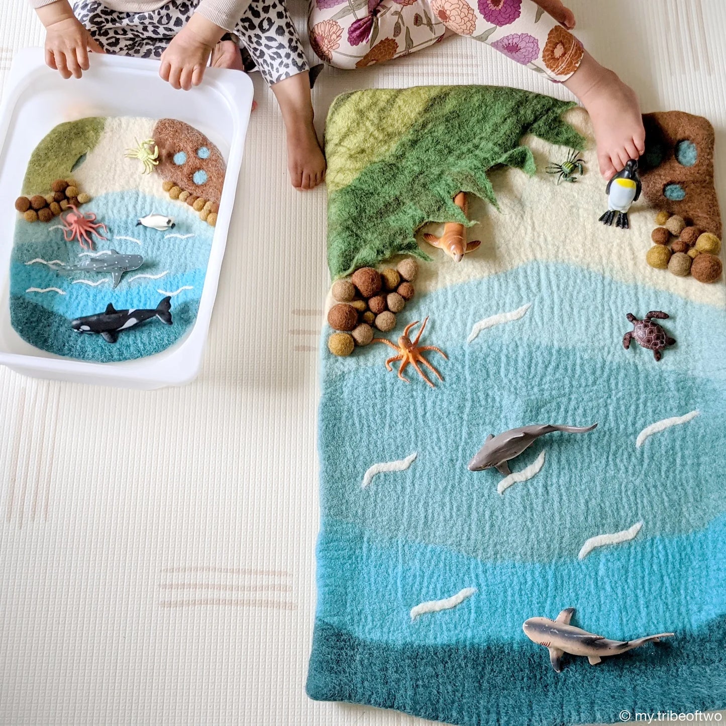 Sea & Rockpool Play Mat Large - Felt