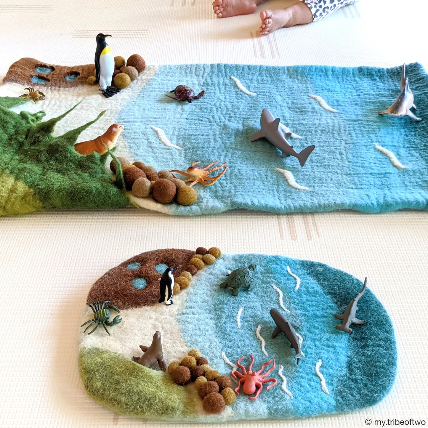 Sea & Rockpool Play Mat Large - Felt