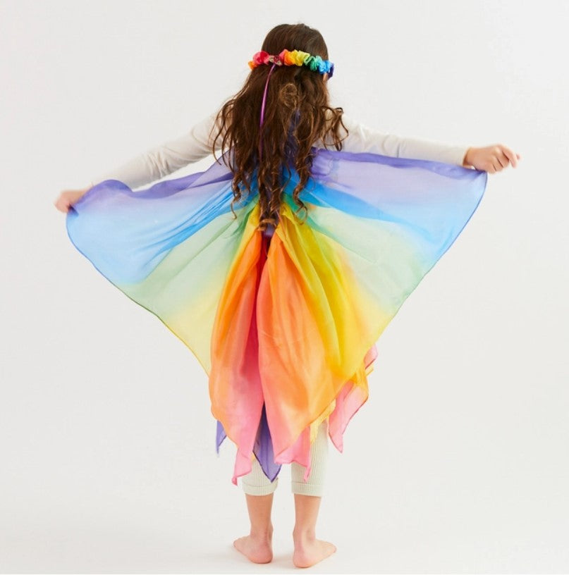 Silk Rainbow Wings for Fairy Dress Up