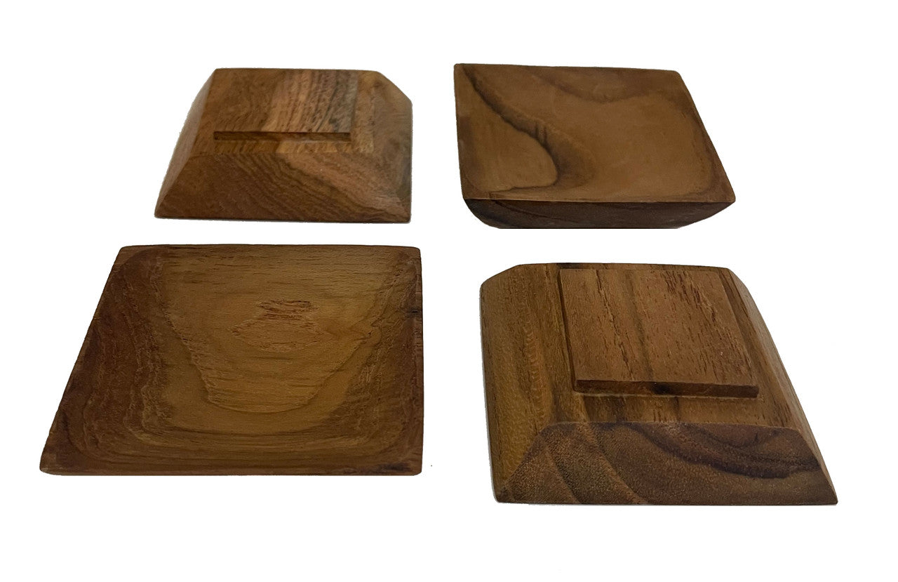 Square Wooden Bowls 2pc